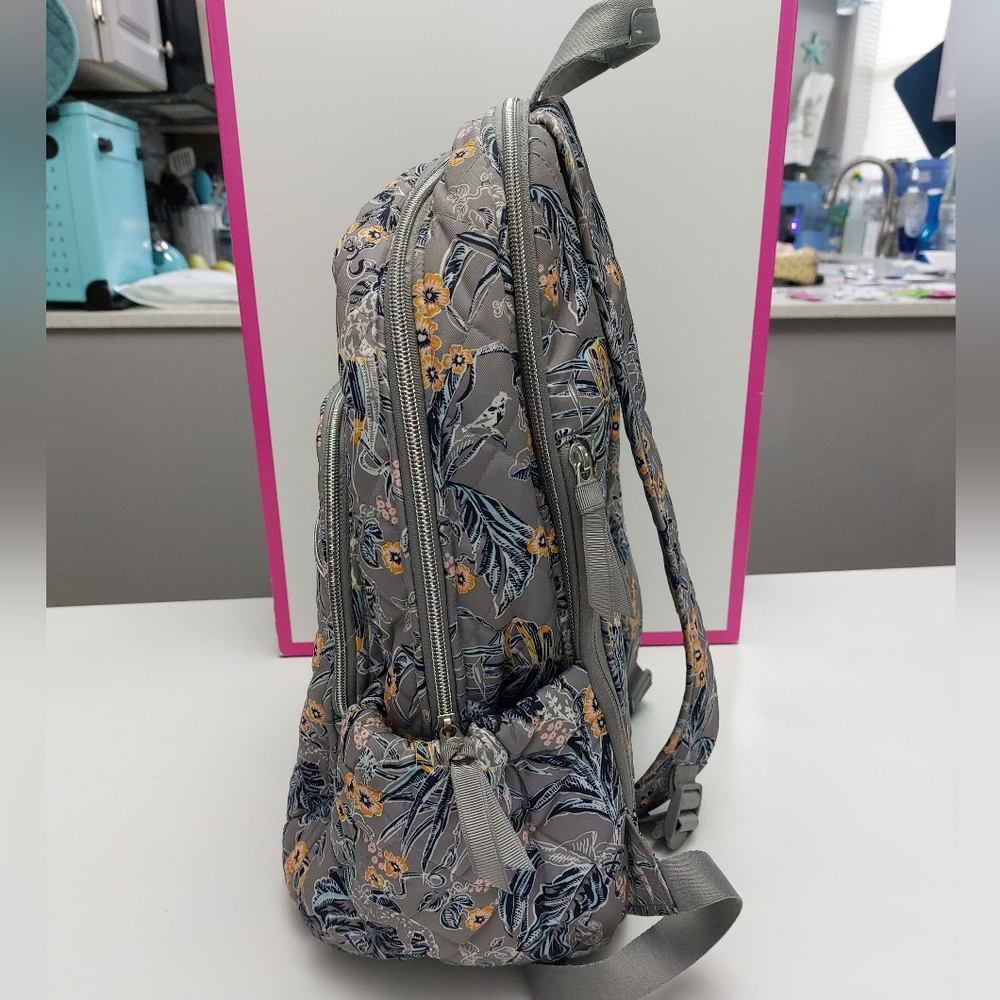 Vera Bradley Campus Backpack Performance Twill Rain Forest NWT - Picture 2 of 6